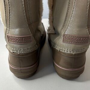 London Fog Women's Beige and Brown Winter Boots